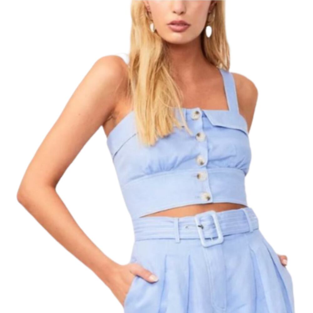 SUBOO Blue Crop Top Size 10